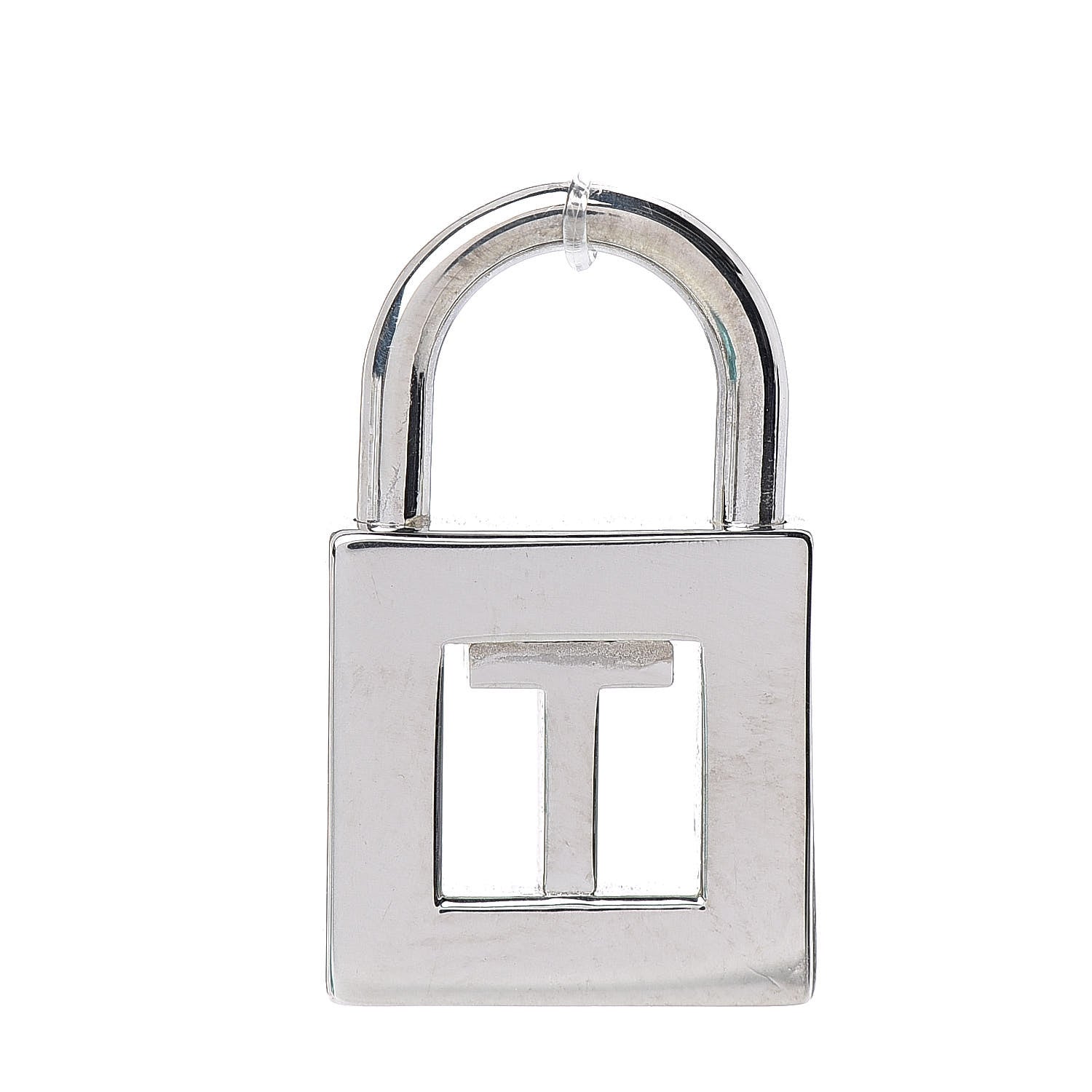 Tiffany Sterling Silver Letter "T" Lock Charm 1 of 4