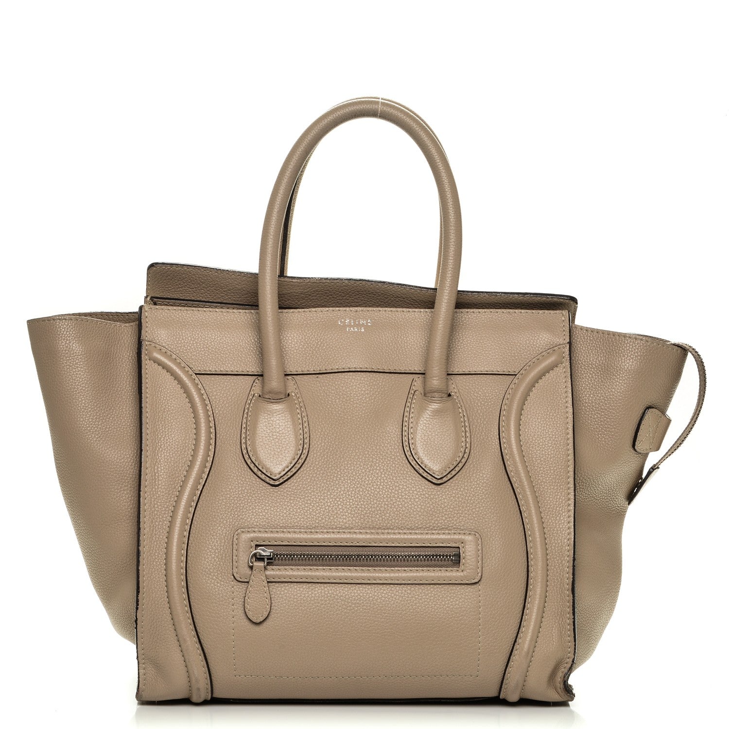 Celine Drummed Calfskin Mini Luggage Dune 1 of 11