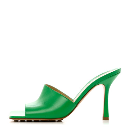 Bottega Veneta Lambskin Stretch Mule Sandals 38.5 Acid Turquoise 1 of 9