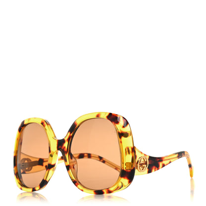 Gucci Acetate Square Frame Sunglasses GG1235S Tortoise 1 of 6