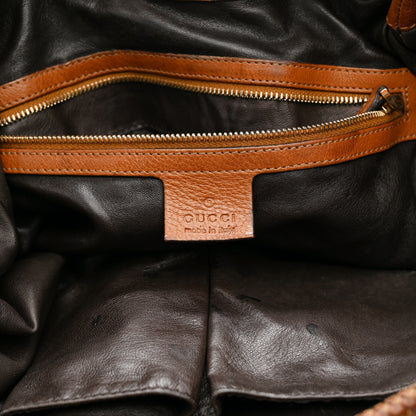 Gucci Snakeskin Medium Indy Top Handle Hobo Brown Beige 6 of 15