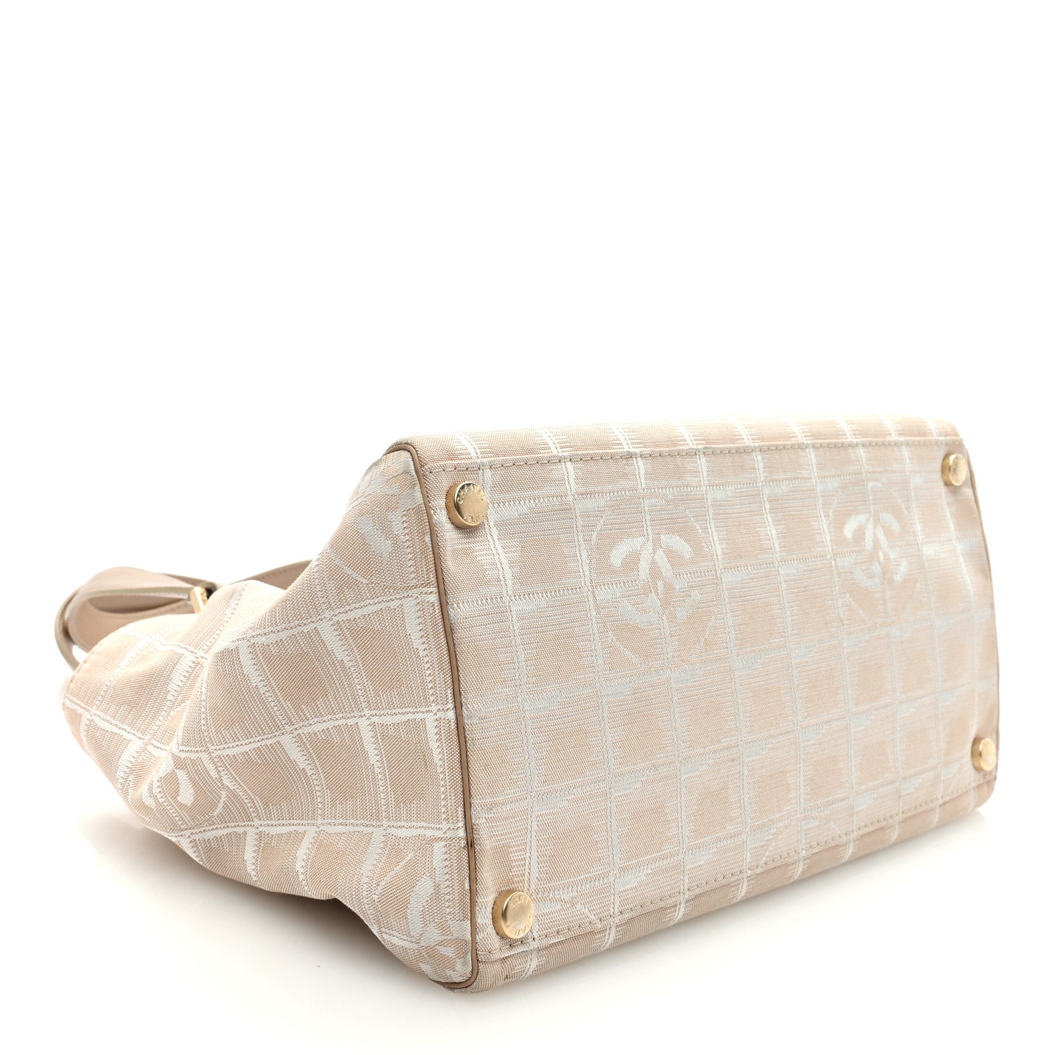 Chanel Nylon Travel Shoulder Bag Beige 4 of 9