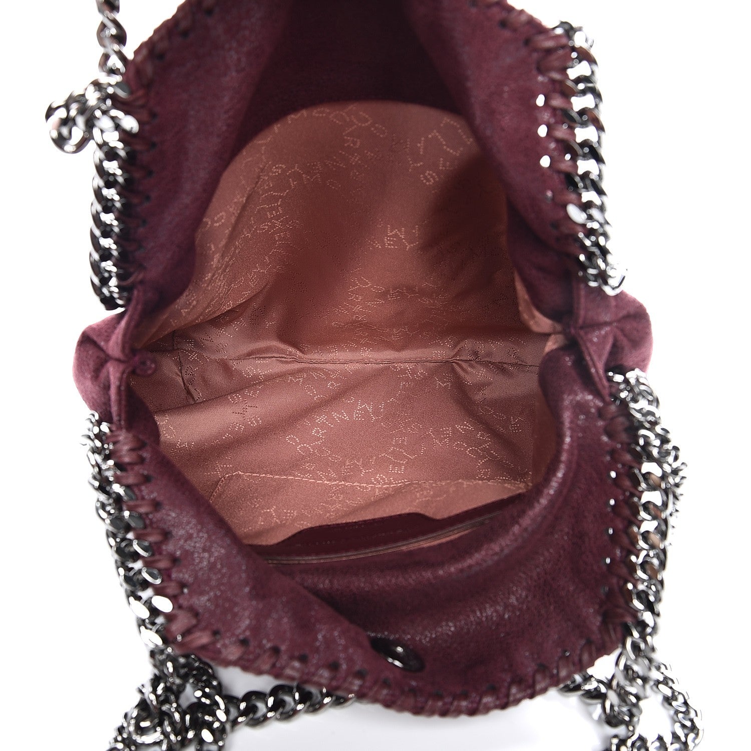 Stella McCartney Shaggy Deer Mini Falabella Fold Over Tote Plum 5 of 7