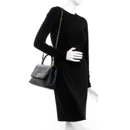 Chanel Caviar Quilted Small Coco Handle Flap Black 2 of 7
