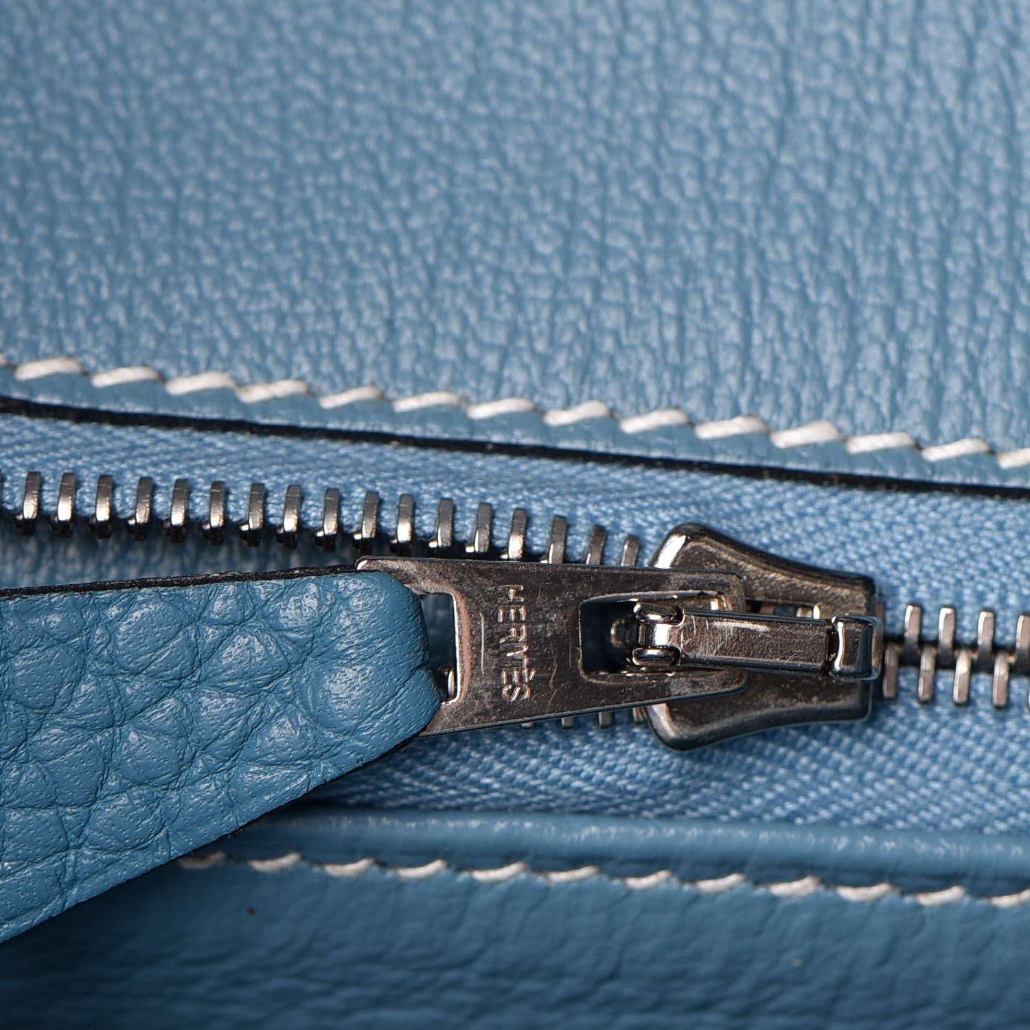 Hermes Taurillon Clemence Birkin 30 Blue Jean 32 of 40