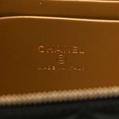 Chanel Lambskin Quilted Small Pearl Crush Vanity Case With Chain Black 6 of 12