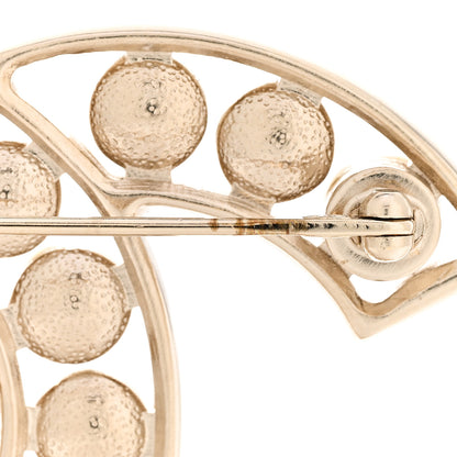 Chanel Pearl CC Brooch Light Gold 4 of 5