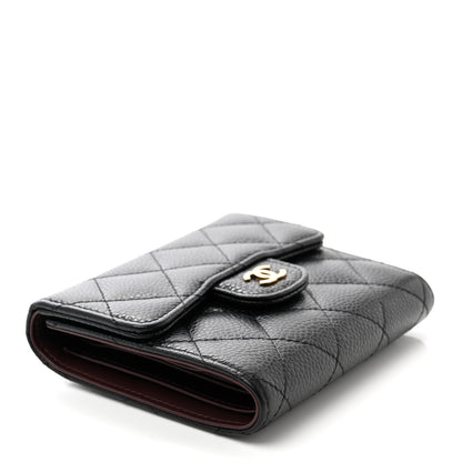 Chanel Caviar Quilted Compact Flap Wallet Black 4 of 10