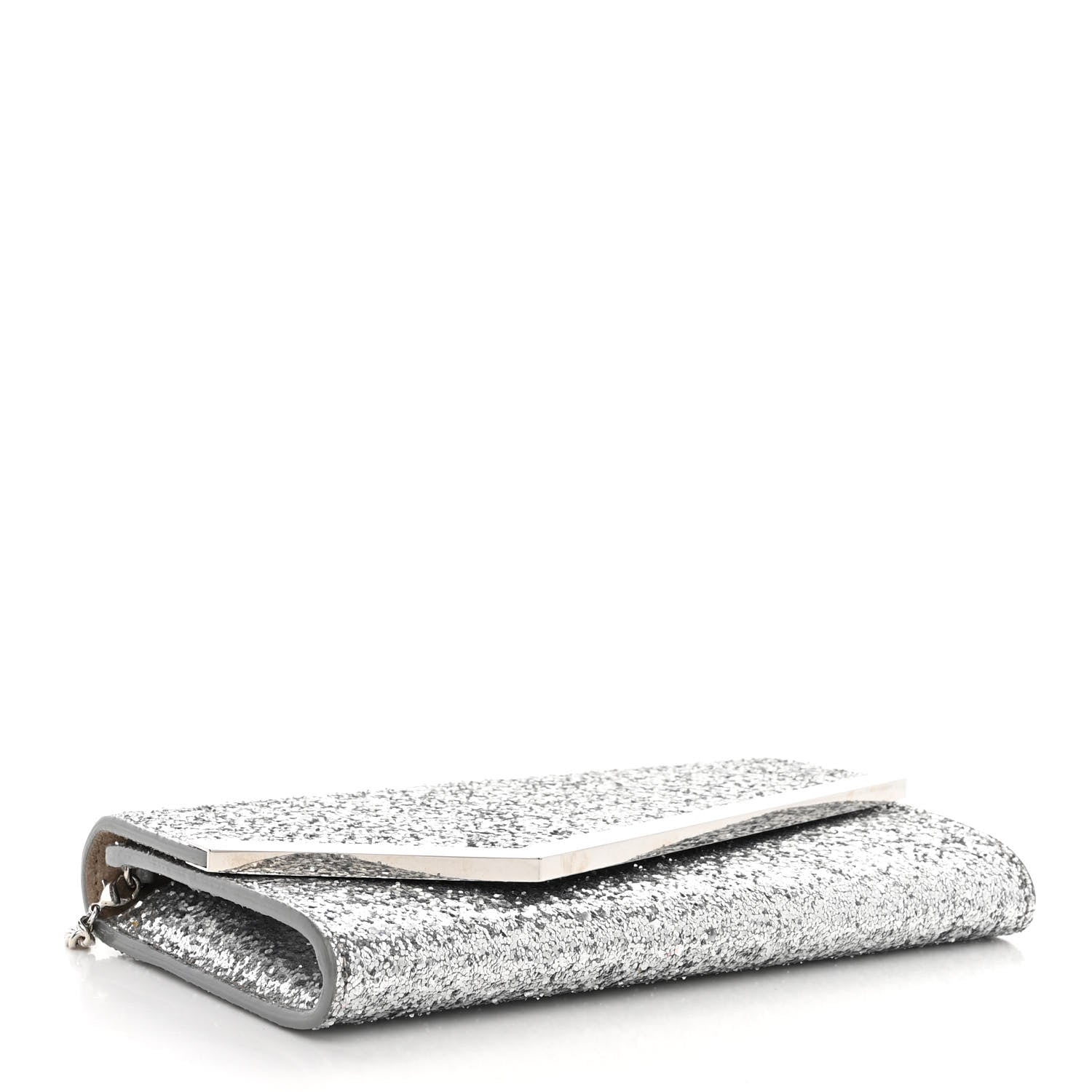 Jimmy Choo Glitter Emmie Clutch Silver 4 of 14