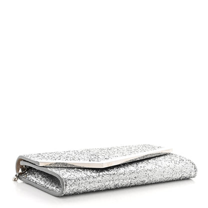 Jimmy Choo Glitter Emmie Clutch Silver 4 of 14