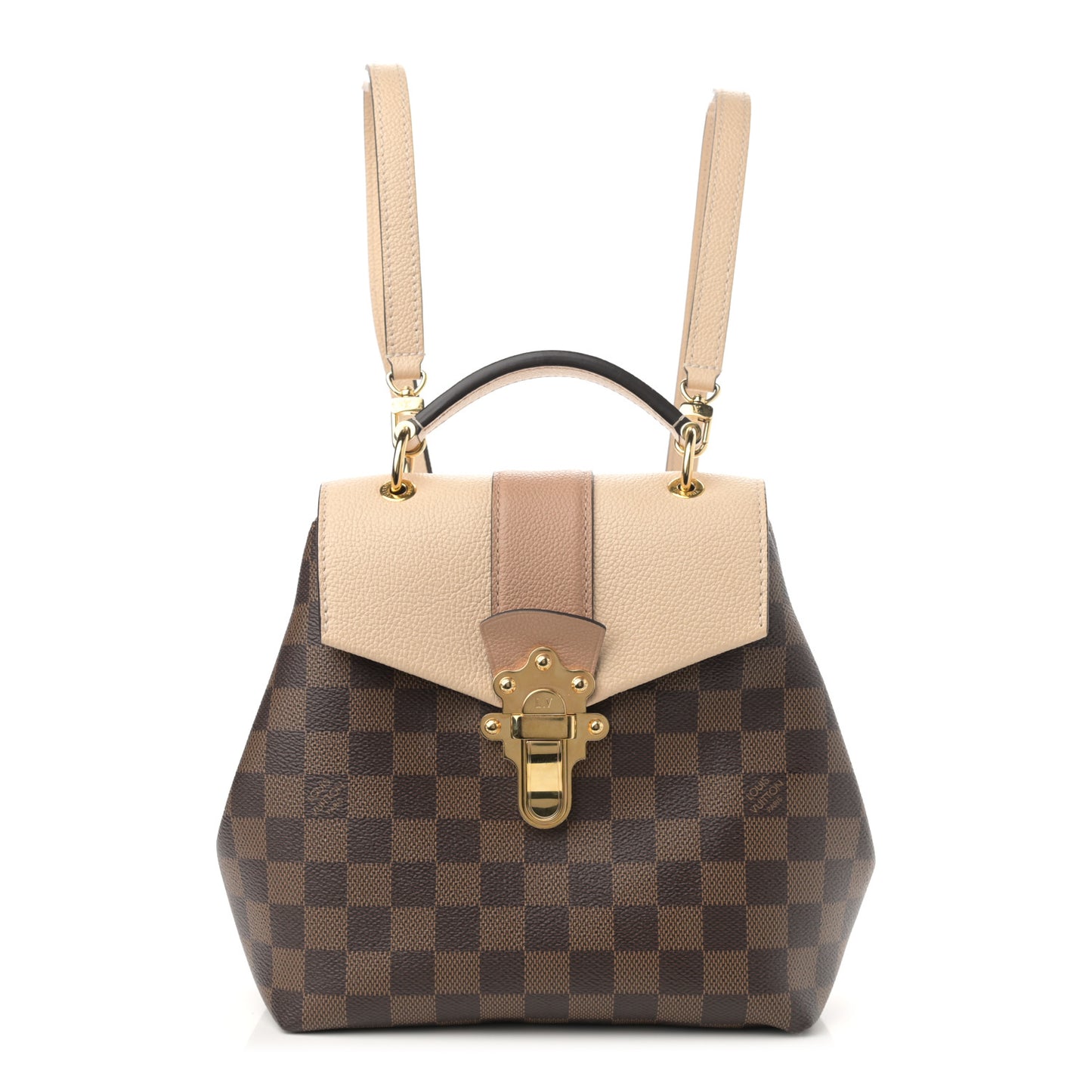Damier Ebene Clapton Backpack Creme