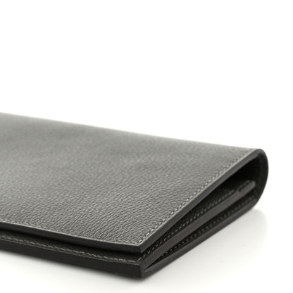 Hermes Evercolor Citizen Twill Long Wallet Gris Meyer 9 of 9