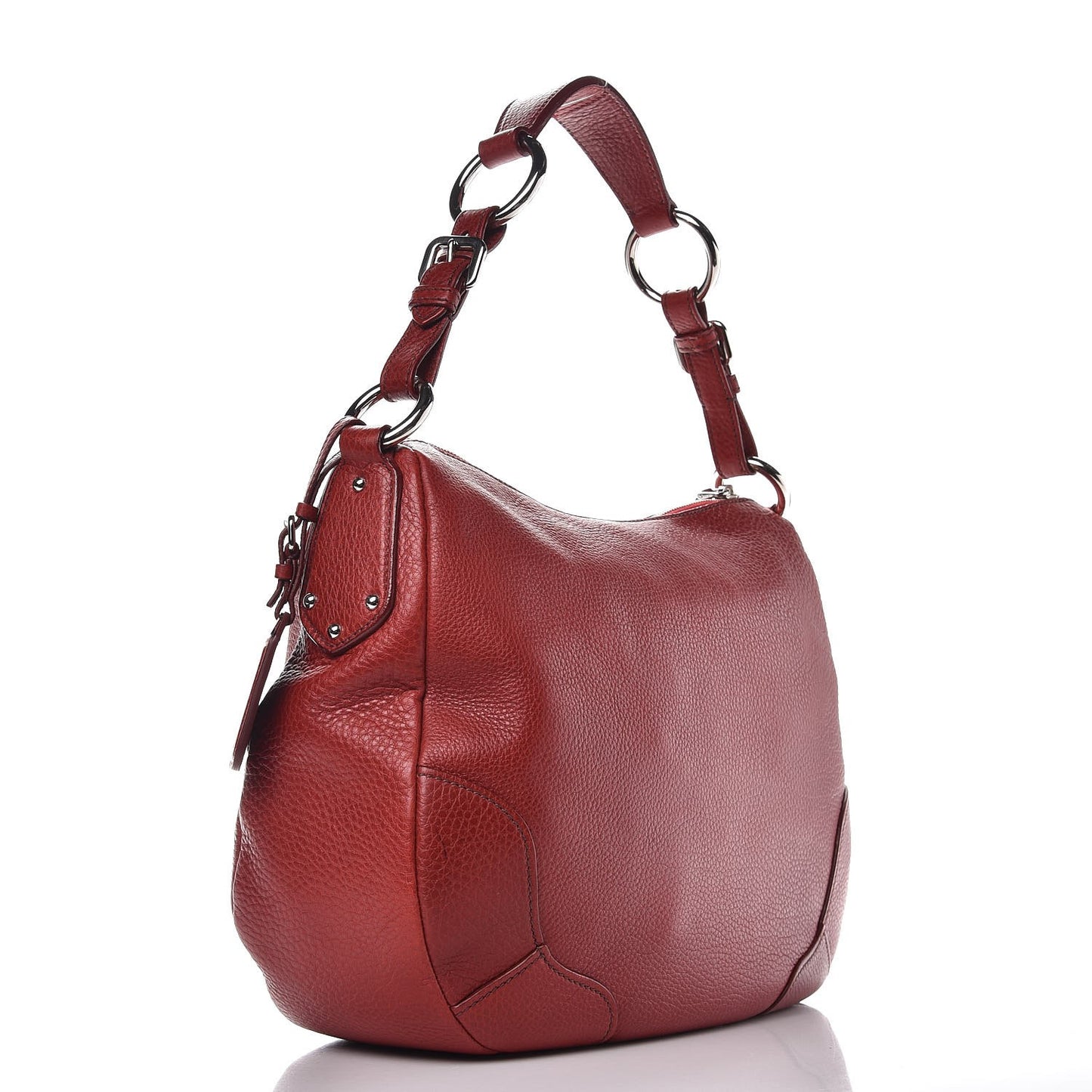 Vitello Daino Sacca Hobo Rubino