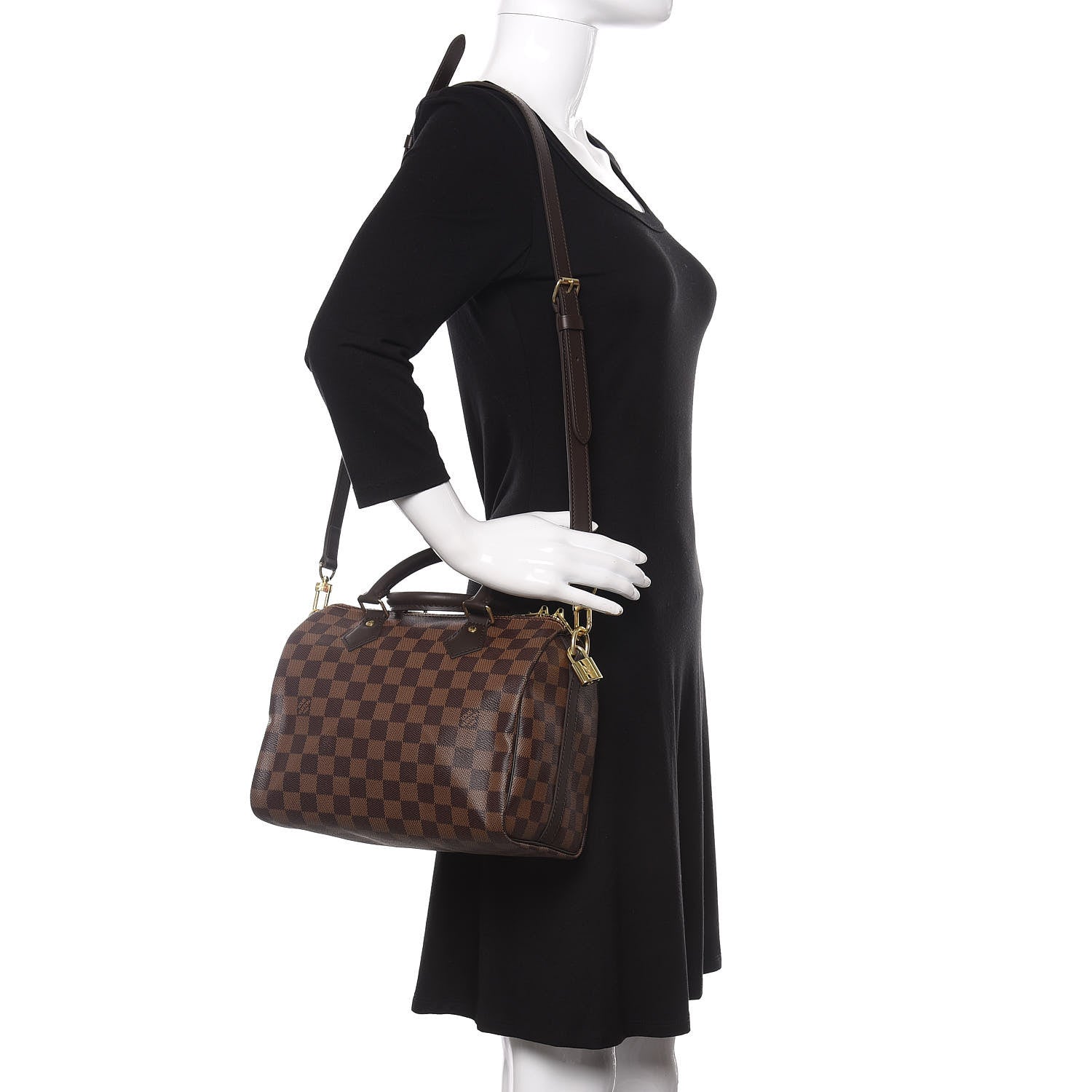 Louis Vuitton Damier Ebene Speedy Bandouliere 25 2 of 10