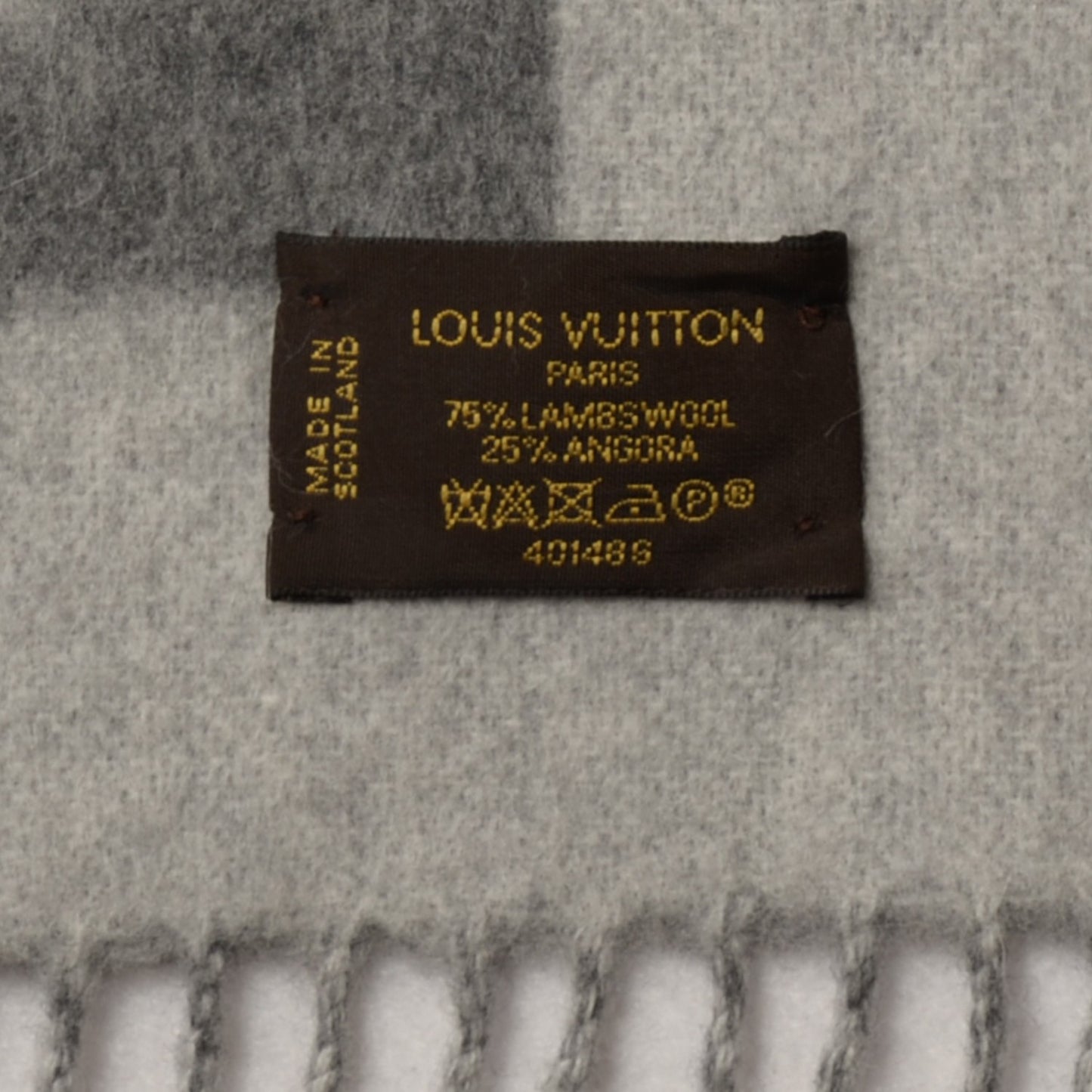 Lambswool Angora Cardiff Scarf Grey