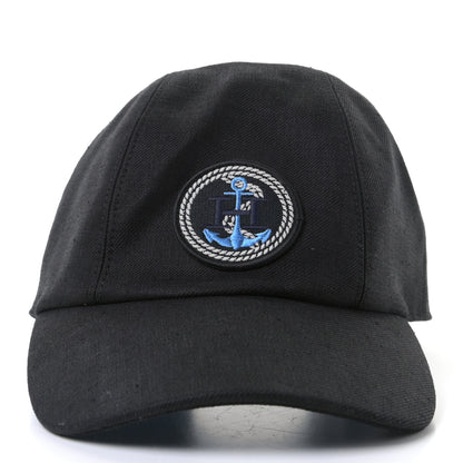 Hermes Linen Davis Ancre Cap 57 Black 2 of 7