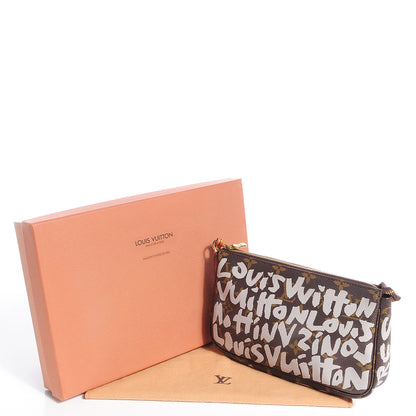 Louis Vuitton Monogram Graffiti Pochette Accessories Silver 5 of 8