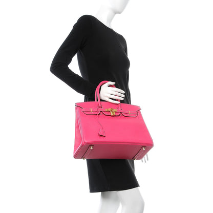 Hermes Epsom Birkin 35 Rose Tyrien 2 of 35