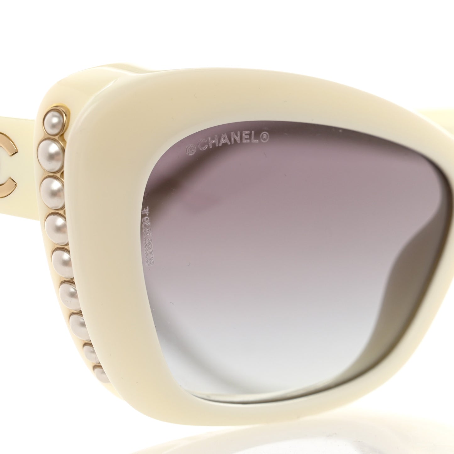 Acetate Pearl Cat Eye CC Sunglasses 5481-H White