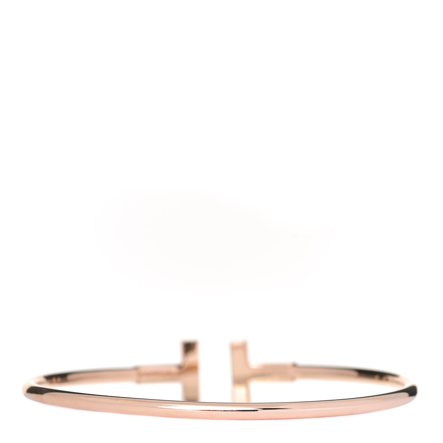 Tiffany 18K Rose Gold Diamond Mother of Pearl T Wire Bracelet 3 of 6