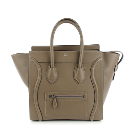 Celine Drummed Calfskin Mini Luggage Souris 1 of 8