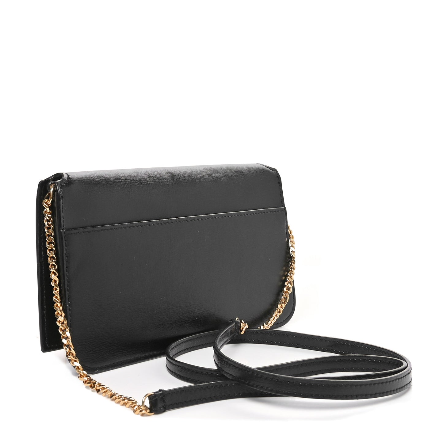 Smooth Calfskin Monogram Phone Holder Crossbody Black