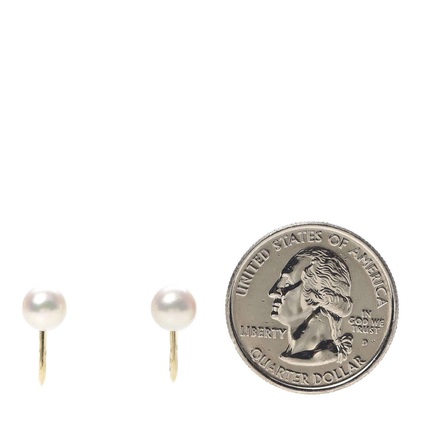 14K Yellow Gold Akoya Pearl 6mm Screw-Back Earrings