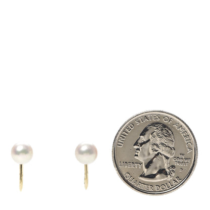 Mikimoto 14K Yellow Gold Akoya Pearl 6mm Screw-Back Earrings 2 of 5
