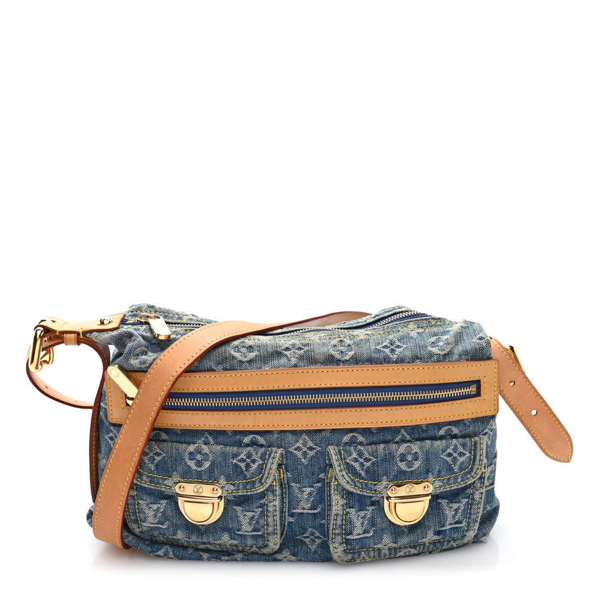 Monogram Denim Baggy PM Blue