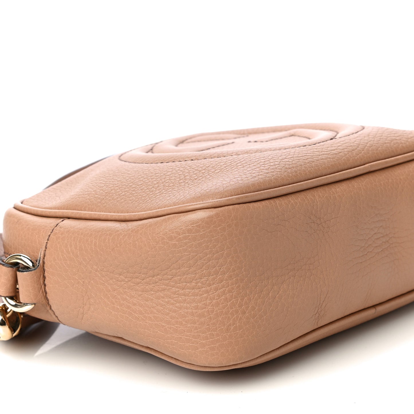 Pebbled Calfskin Small Soho Disco Bag Camelia