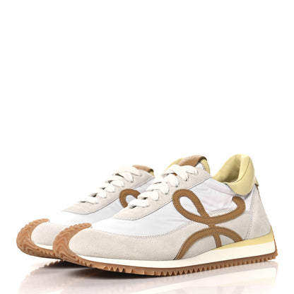 Loewe Nylon Suede Flow Runner Sneakers 37 White Medium Concealer 4 of 8