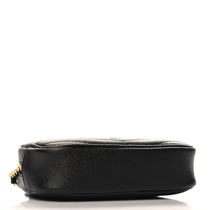 Saint Laurent Grain De Poudre Matelasse Monogram Mini Lou Camera Bag Black 4 of 10