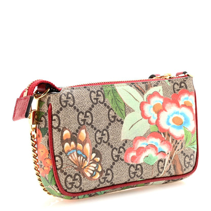 Gucci GG Supreme Monogram Tian Mini Chain Bag Beige Multicolor Red 3 of 7