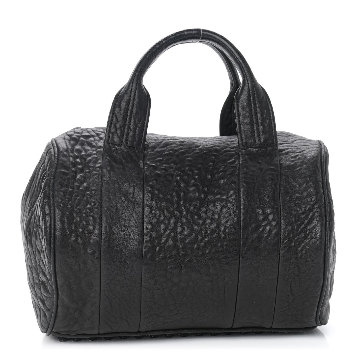 Pebbled Lambskin Rocco Black Matte Black Hardware