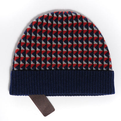 Louis Vuitton Cashmere Calfskin Wallpaper Hat Scarf Set Blue Rouge 8 of 10