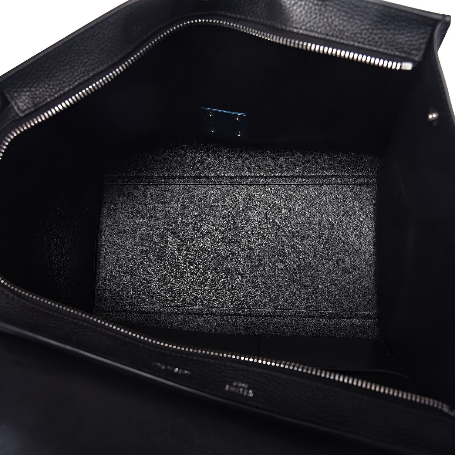Celine Drummed Calfskin Suede Small Trapeze Black 8 of 9