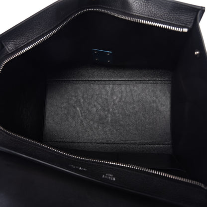 Celine Drummed Calfskin Suede Small Trapeze Black 8 of 9