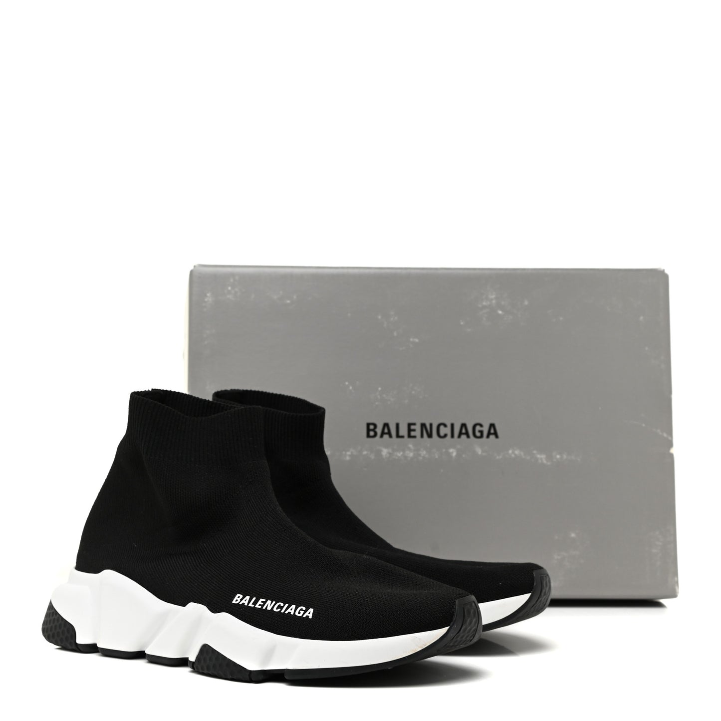 Neoprene Knit Womens Speed Sneakers 38 Black White