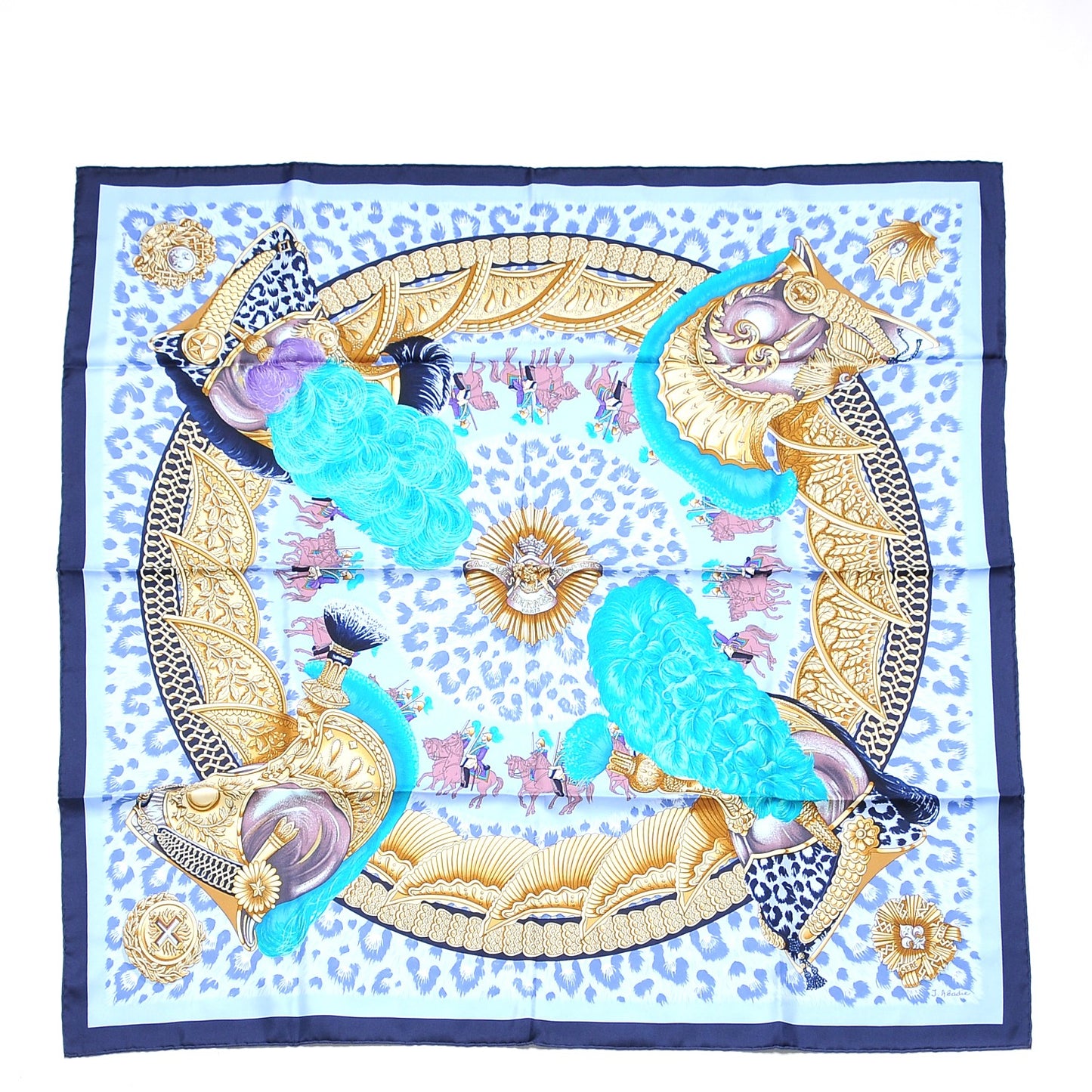 Silk Casques Et Plumets Scarf 90
