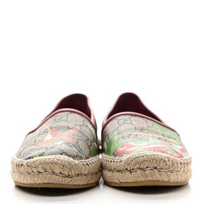 Gucci GG Supreme Monogram Tian Womens Espadrilles 35 Beige Multicolor Red 2 of 9