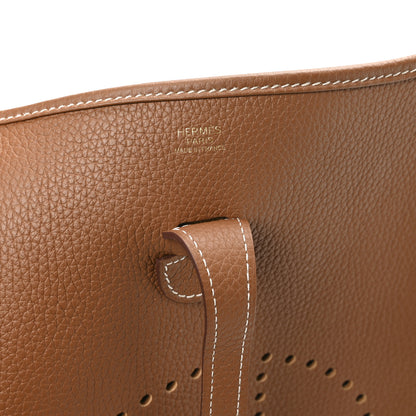 Hermes Taurillon Clemence Evelyne III PM Gold 6 of 10