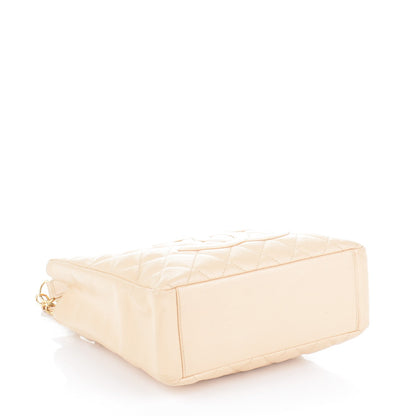 Chanel Caviar Quilted Petit Shopping Tote PST Beige Clair 4 of 8