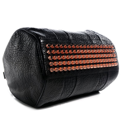 Alexander Wang Pebbled Leather Rocco Black w Rose Gold Hardware 4 of 6