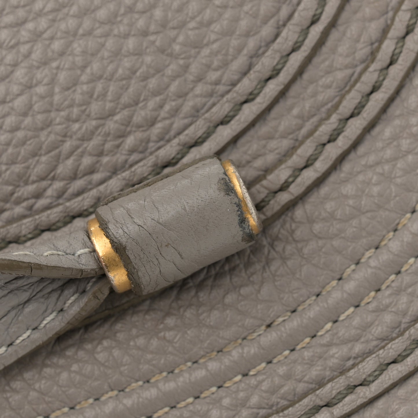 Calfskin Medium Marcie Round Crossbody Bag Cashmere Grey