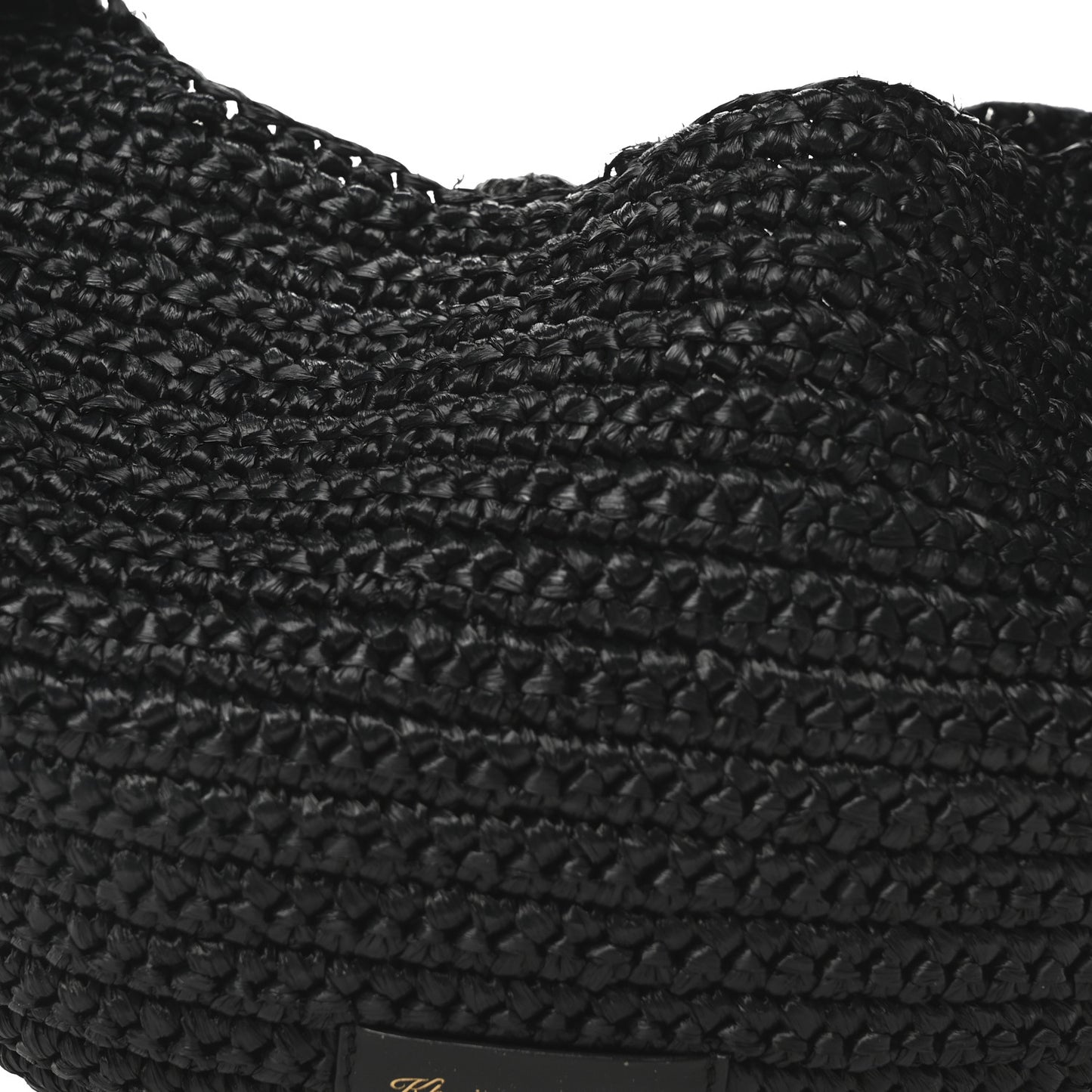 Raffia Olivia Hobo Black