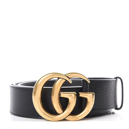 Gucci Textured Dollar Calfskin Double G 40mm Belt 120 48 Black 1 of 7