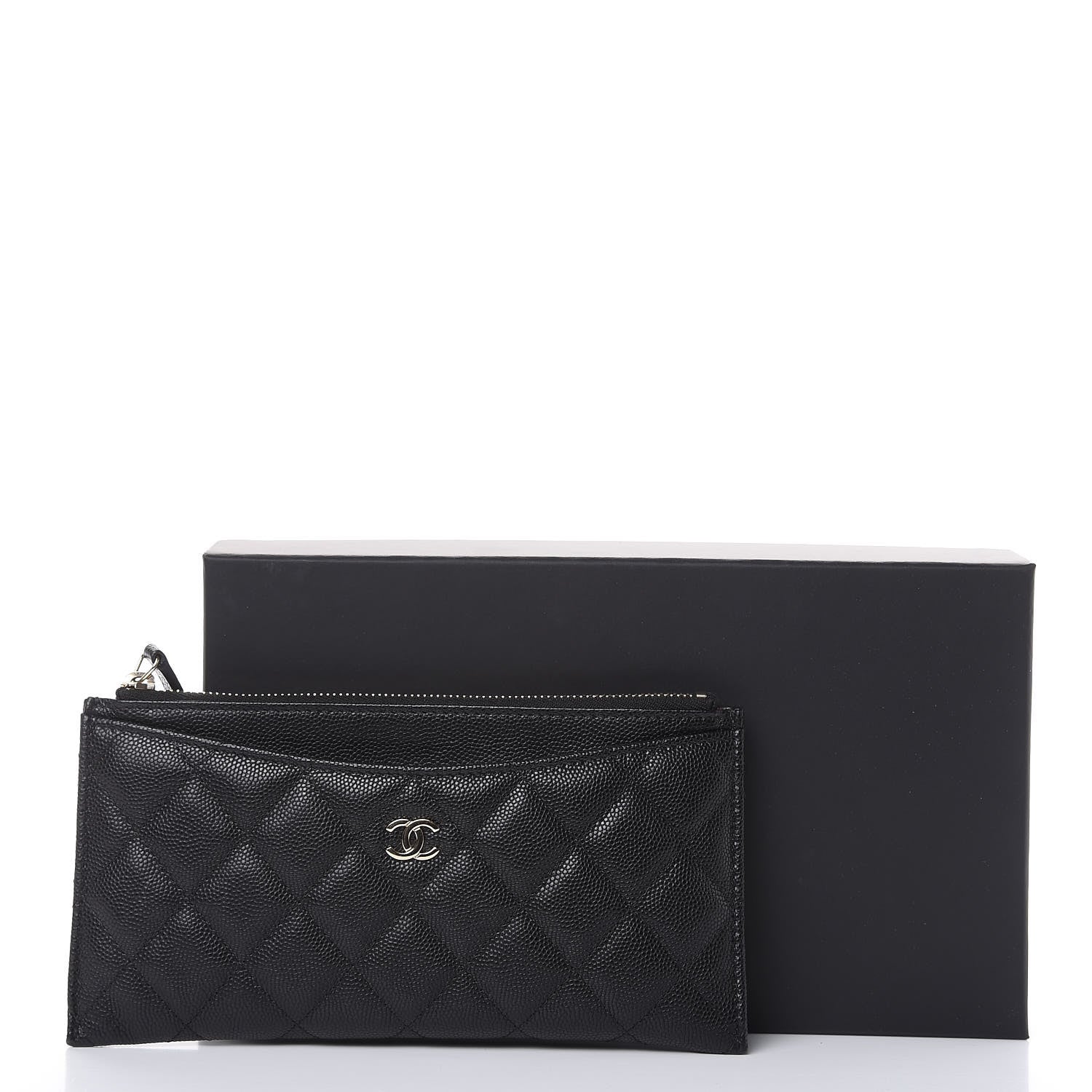 Chanel Caviar Quilted Classic Zip Pouch Black 10 of 10