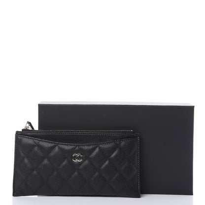 Chanel Caviar Quilted Classic Zip Pouch Black 10 of 10