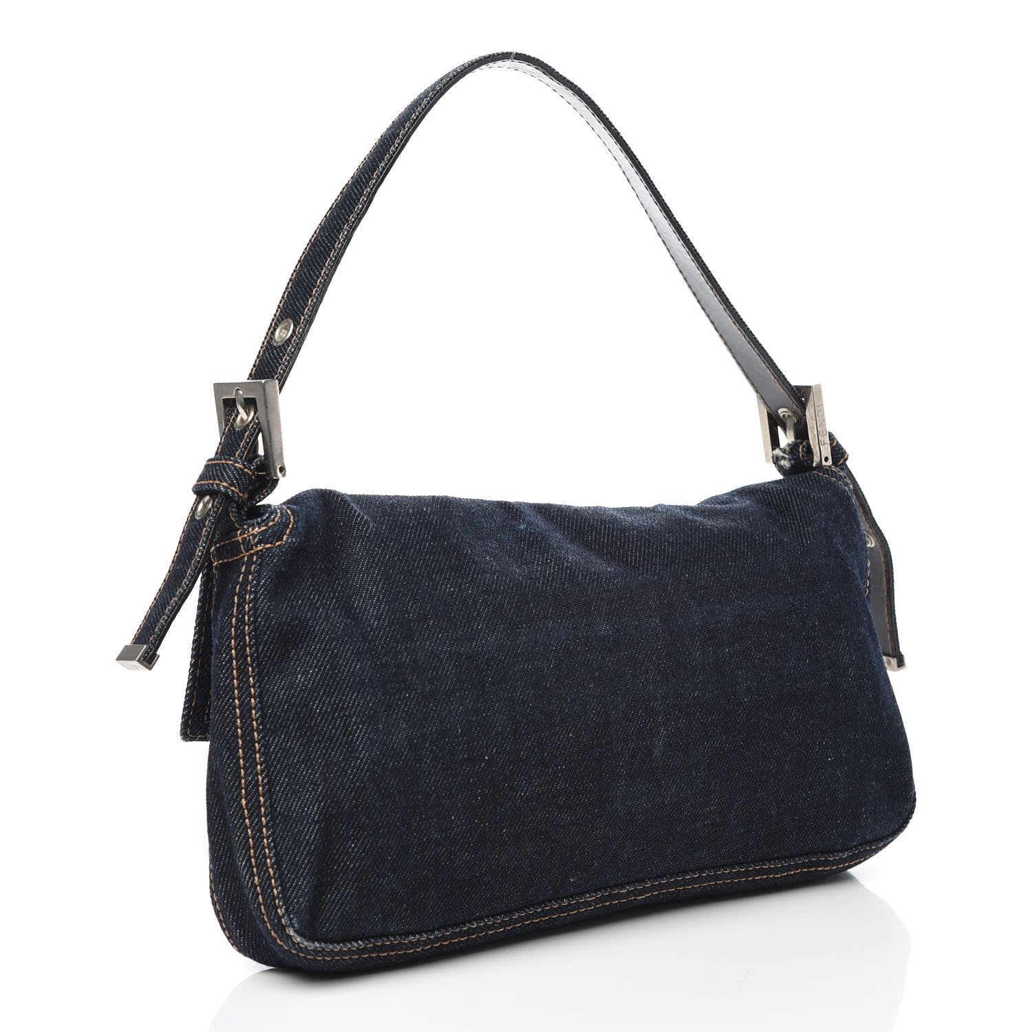 Fendi Denim Baguette Blue 3 of 12