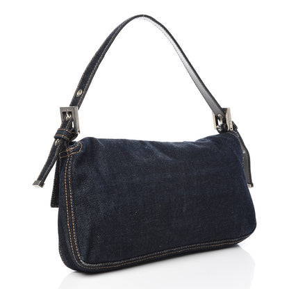 Fendi Denim Baguette Blue 3 of 12